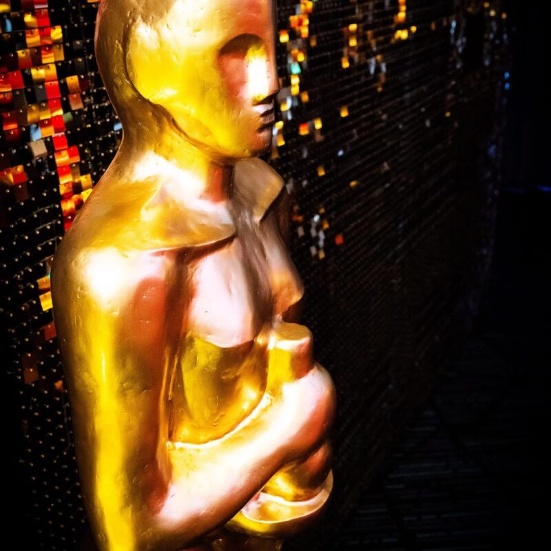 Gold Oscar statue prop hire Auckland for awards nights, Hollywood themes and gala events